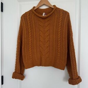 Anthropologie M Knit Sweater - Mustard